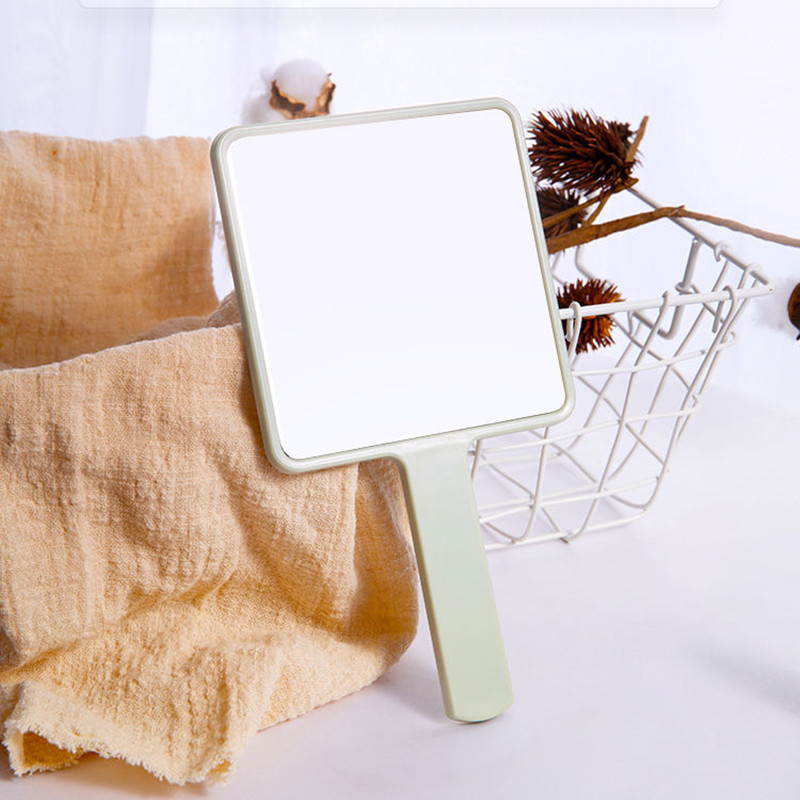 Skropstu pieaudzēšanas rokas kosmētikas spogulis kvadrātveida grima spogulis tualetes spogulis ar rokturi rokas spogulis SPA salona kompaktie spoguļi