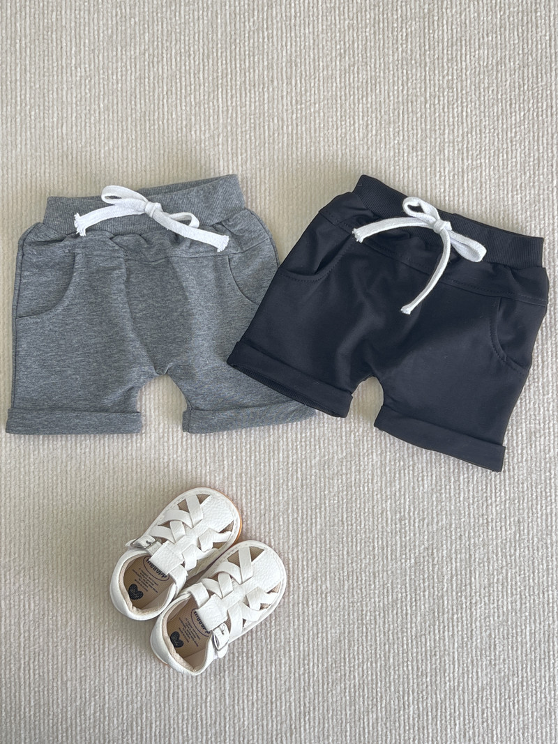 1-3 gadus mazuļu zēnu masīvie šorti, kokvilnas, ikdienas elastīgie vidukļa šorti jaundzimušajiem zēniem vasaras drēbes