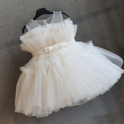 Mašna za dojenčad Rođendanska haljina za bebe Kostimi Cvjetni til Vjenčanica za zabavu princeze za bebu Haljina za prvu pričest