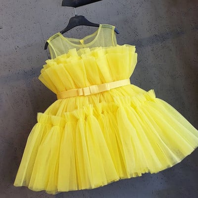 Mašna za dojenčad Rođendanska haljina za bebe Kostimi Cvjetni til Vjenčanica za zabavu princeze za bebu Haljina za prvu pričest