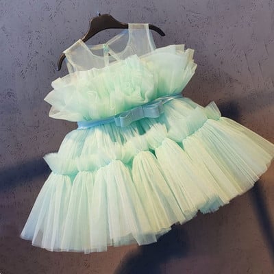 Mašna za dojenčad Rođendanska haljina za bebe Kostimi Cvjetni til Vjenčanica za zabavu princeze za bebu Haljina za prvu pričest