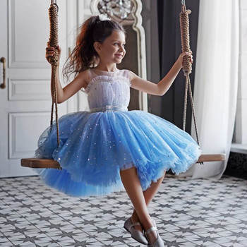 Φόρεμα 2-10 ετών για κορίτσια Φόρεμα για μωρό κορίτσι πριγκίπισσα Τούλι Νήπιο κορίτσι Γαμήλιο πάρτι Vestido γάζα Tutu Διαγωνισμός για τα γενέθλια του μωρού