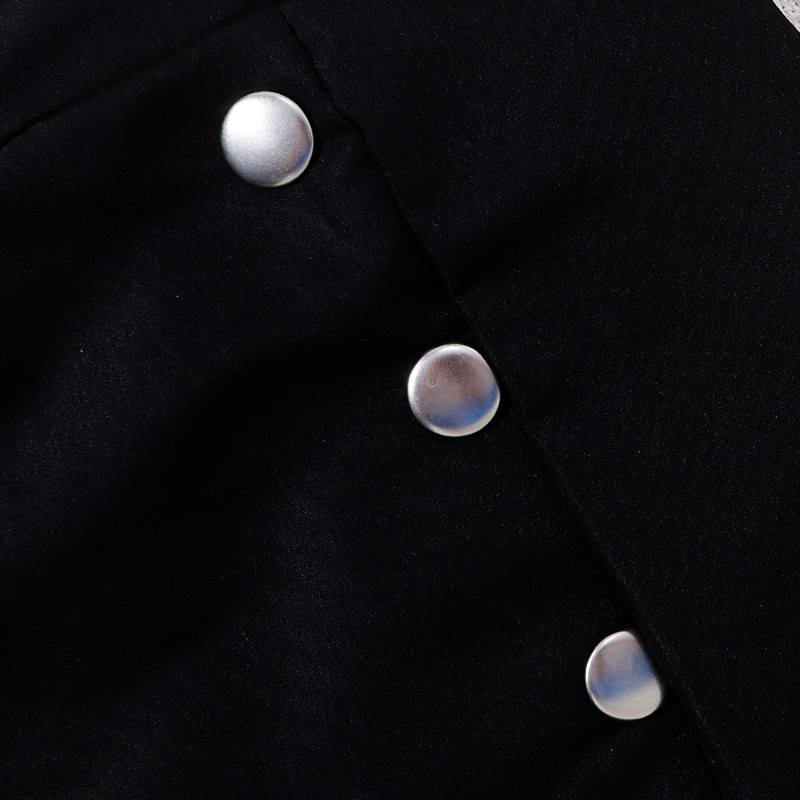 Pavasara/vasaras brīvā laika pavadīšanas meiteņu dekoratīvie šorti ar vienkrāsainu pogu