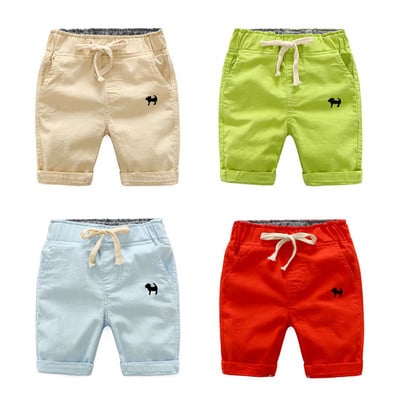2023 Vară Copii mici Băieți Pantaloni scurți din bumbac Broderie Câine Bebeluși Pantaloni scurti sport 2-6 ani Copii Copii Îmbrăcăminte băieți
