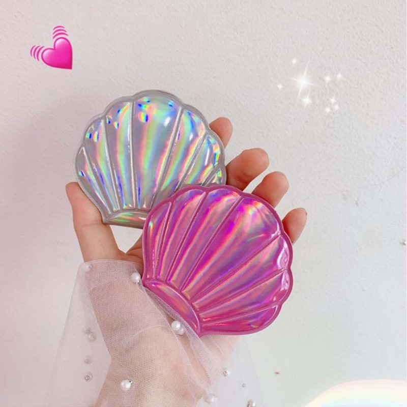 Divpusēji dāvanu studentu roku spoguļi pārģērbšanās kompakts spogulis mini grims spogulis apvalks tualetes spogulis kabatas kosmētikas spogulis