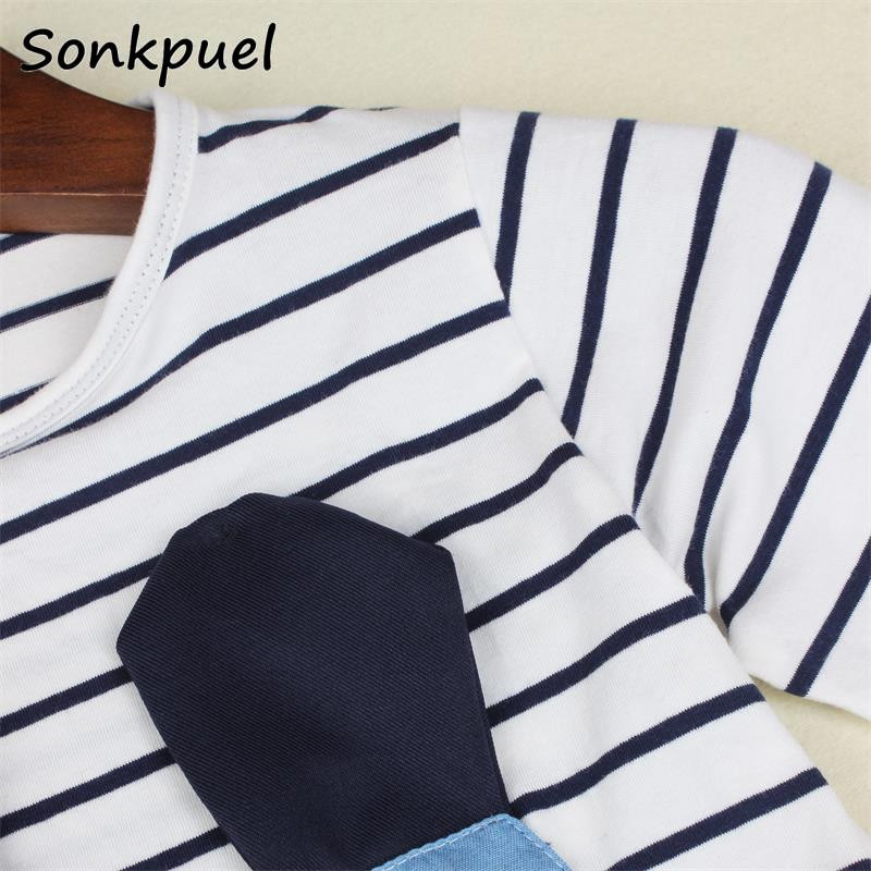 Proljetno-jesenska pamučna haljina za 2-8 godina Djevojčice 2023. Prugaste dječje haljine dugih rukava Djevojčice Dugačka preslatka traper haljina