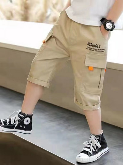 Hlače za dječake Nove dječje ljetne sportske pletene hlače za dječake Široke modne kratke hlače u stilu 4.5 6.7.8.9.10.11.12.13.14 godina