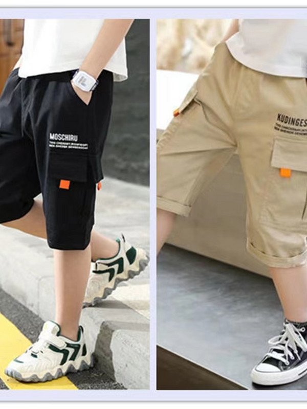 Hlače za dječake Nove dječje ljetne sportske pletene hlače za dječake Široke modne kratke hlače u stilu 4.5 6.7.8.9.10.11.12.13.14 godina