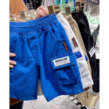 2023 Αγόρια Σορτς Καλοκαιρινό Παιδικά Φαρδιά Παντελόνια Εφήβων για αγόρια casual Λεπτό κοντό παντελόνι Cargo με πολλές τσέπες Παιδικό βαμβακερό παντελόνι