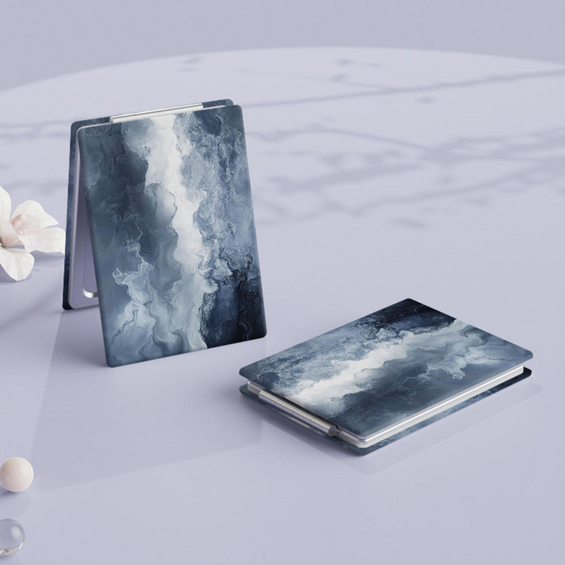 Pārnēsājams saliekams spogulis abpusējs mini grima spogulis ar palielinājumu salokāms kabatas ceļojumu skaistumkopšanas kosmētikas rīks meitenēm