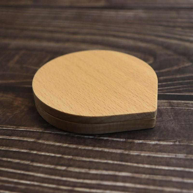 Oglindă rotativă din lemn de nuc negru de machiaj Oglindă cosmetică rotundă pliabilă rotundă Mini oglindă compactă de buzunar pentru frumusețe