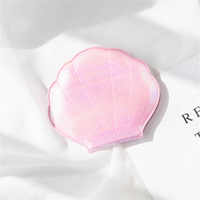 Korpusa formas aplauzuma spogulis abpusējs 2X palielināms tualetes salokāmais lāzers, mini kabatas kosmētiskais spogulis rokām, kompakts skaistumkopšanas spogulis