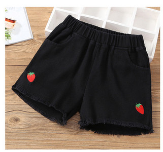 Meitenes Džinsu Šorti Pusaudžiem Vasaras Mežģīnes Īsas Bikses Bērni Pludmales Apģērbi Bērnu Šorti Pusaudžu Meitenēm