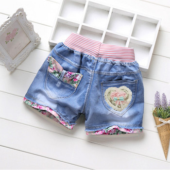 Дънкови шорти за момичета Тийнейджърски летни дантелени къси панталони Детски плажни дрехи Детски шорти за тийнейджърки