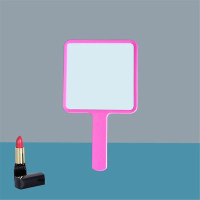 Vīna ziedu rokas grima spogulis kvadrātveida tualetes spogulis ar rokturi rokas spogulis SPA salons kompakti spoguļi skropstu pieaudzēšanai