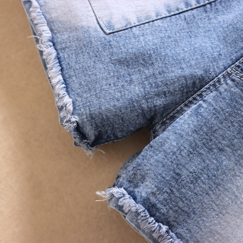 1 gab. Bērni Zīdaiņi Meitenes Džinsi Apģērbi Bikses Maziem bērniem Zīdaiņiem Meiteņu Šorti Džinsu Bikses Bērni Valkā 4-11