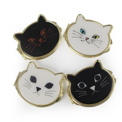 Lovely Cat Face Makeup Compact Mirror Pocket Cosmetic Mirror Δώρο Καθρέφτη