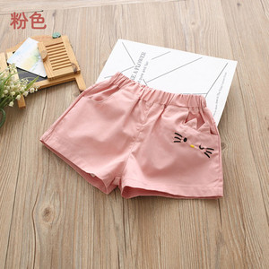 2024 Új 2 3 4 6 8 9 10 12 éves Gyerek divat Pamut hímzés Rajzfilm egyszínű pamut nyári gyerekeknek kislány rövidnadrágok