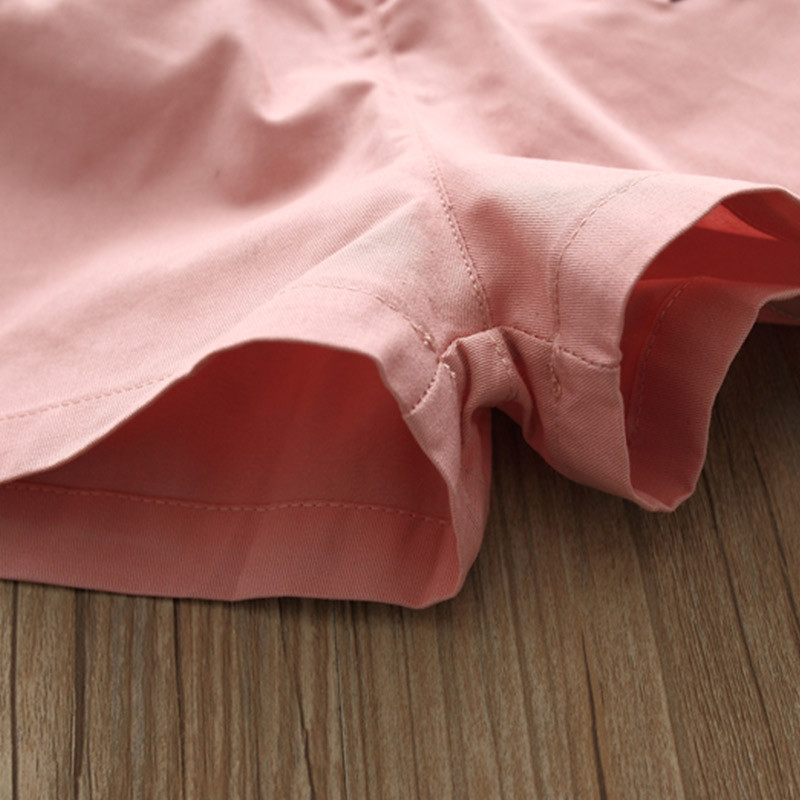 2024 Új 2 3 4 6 8 9 10 12 éves Gyerek divat Pamut hímzés Rajzfilm egyszínű pamut nyári gyerekeknek kislány rövidnadrágok