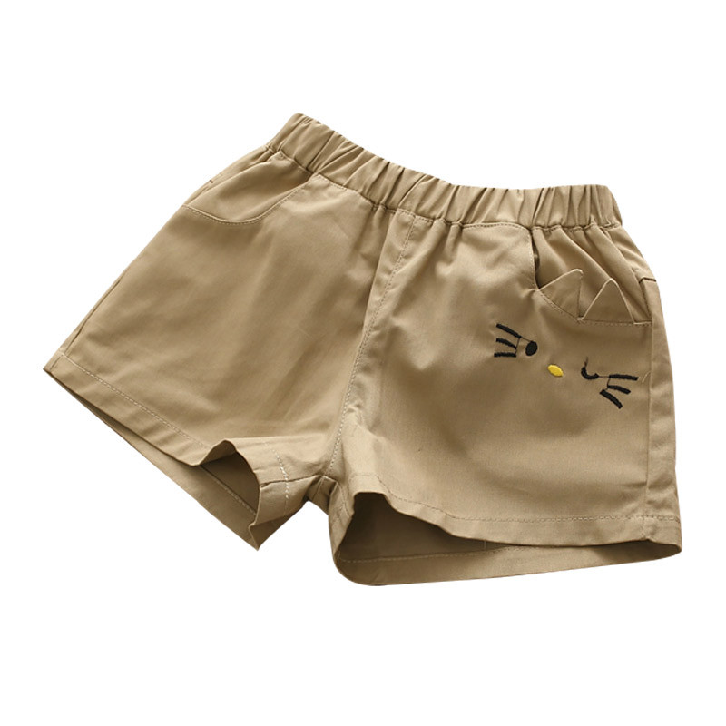 2024 Új 2 3 4 6 8 9 10 12 éves Gyerek divat Pamut hímzés Rajzfilm egyszínű pamut nyári gyerekeknek kislány rövidnadrágok