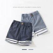 2023-as forró nyár új divat 2 3 4 5 6 7 8 9 10 éves pamut sport húzózsinór csík Jóképű gyerek kisfiú rövidnadrág