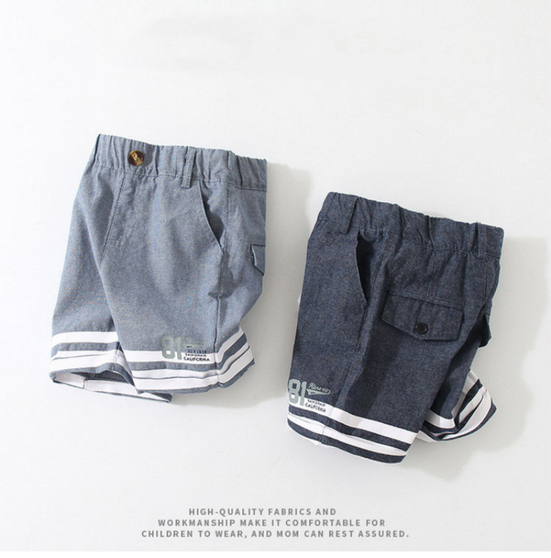 2023-as forró nyár új divat 2 3 4 5 6 7 8 9 10 éves pamut sport húzózsinór csík Jóképű gyerek kisfiú rövidnadrág