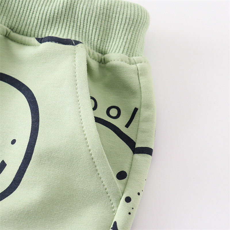 Ugróméterek 2-7T Nyári fiúk rövidnadrágok Mosoly nyomtatás Húzózsinór Baba Fiúk Lányok Rövid nadrágok Ruhák Gyermek Gyerek Nadrágok