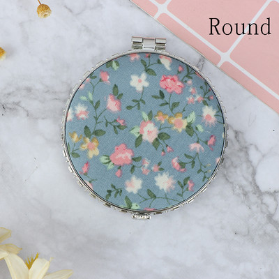 Kokkupandav kosmeetiline kätepeegli meigipeegel Suurendatav kokkupandav kahe taskuga väike meigipeegel reisimiseks mõeldud kosmeetikavahendite jaoks