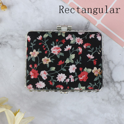 Kokkupandav kosmeetiline kätepeegli meigipeegel Suurendatav kokkupandav kahe taskuga väike meigipeegel reisimiseks mõeldud kosmeetikavahendite jaoks