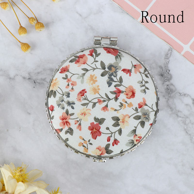 Kokkupandav kosmeetiline kätepeegli meigipeegel Suurendatav kokkupandav kahe taskuga väike meigipeegel reisimiseks mõeldud kosmeetikavahendite jaoks