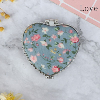 Kokkupandav kosmeetiline kätepeegli meigipeegel Suurendatav kokkupandav kahe taskuga väike meigipeegel reisimiseks mõeldud kosmeetikavahendite jaoks