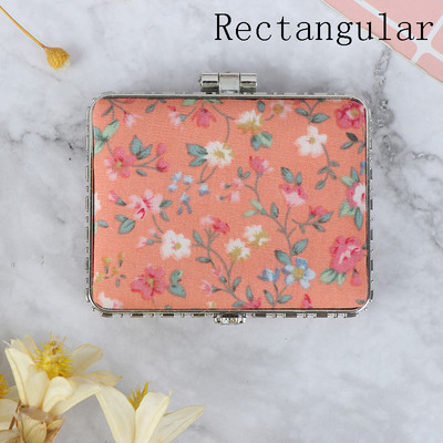 Kokkupandav kosmeetiline kätepeegli meigipeegel Suurendatav kokkupandav kahe taskuga väike meigipeegel reisimiseks mõeldud kosmeetikavahendite jaoks