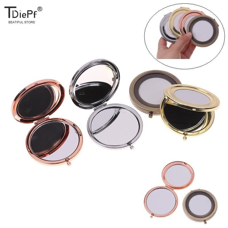 Kokkupandav kosmeetiline kätepeegli meigipeegel Suurendatav kokkupandav kahe taskuga väike meigipeegel reisimiseks mõeldud kosmeetikavahendite jaoks