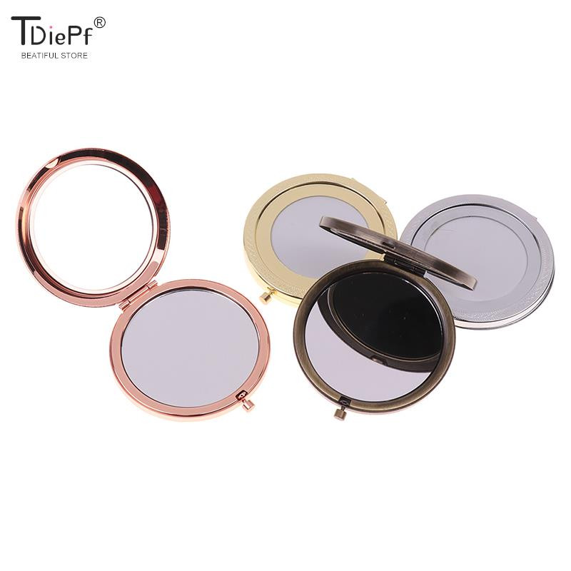 Kokkupandav kosmeetiline kätepeegli meigipeegel Suurendatav kokkupandav kahe taskuga väike meigipeegel reisimiseks mõeldud kosmeetikavahendite jaoks