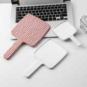 Pārnēsājams Mini Ins šķidras formas rokas spogulis kvadrātveida kosmētikas kosmētiskais spogulis ar rokturi, skaistumkopšanas spoguļi skropstu pieaudzēšanai