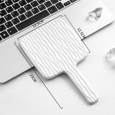 Pārnēsājams Mini Ins šķidras formas rokas spogulis kvadrātveida kosmētikas kosmētiskais spogulis ar rokturi, skaistumkopšanas spoguļi skropstu pieaudzēšanai