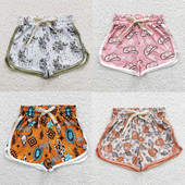 Veleprodaja zapadnjačke odjeće za djevojčice s ljetnim kravljim printom za trčanje, dječja, dječja odjeća s cvijećem za malu djecu