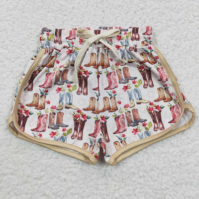 Veleprodaja zapadnjačke odjeće za djevojčice s ljetnim kravljim printom za trčanje, dječja, dječja odjeća s cvijećem za malu djecu