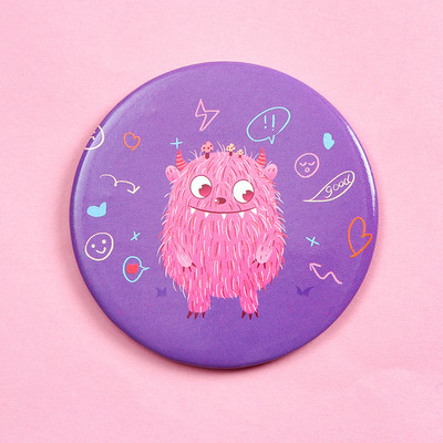 Sirds kaķa formas pārnēsājams saliekams spogulis Mini kompakts nerūsējošā tērauda metāla spogulis kosmētikas futrālis grima rīki augstas kvalitātes