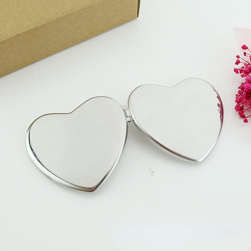 Sirds kaķa formas pārnēsājams saliekams spogulis Mini kompakts nerūsējošā tērauda metāla spogulis kosmētikas futrālis grima rīki augstas kvalitātes