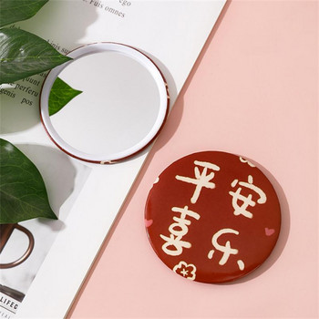 Vanity Mirror Water Proof Cartoon Outdoor Creativity Lovely Mini Pocket Mirror Cute στρογγυλός καθρέφτης Health & Beauty Flourish Pu