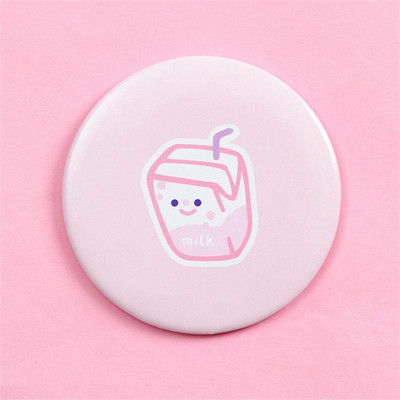 Hiú tükör vízálló rajzfilm kültéri kreativitás Lovely mini zsebtükör Aranyos kerek tükör Egészség és szépség Virágzik Pu