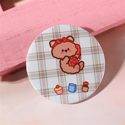 Hiú tükör vízálló rajzfilm kültéri kreativitás Lovely mini zsebtükör Aranyos kerek tükör Egészség és szépség Virágzik Pu