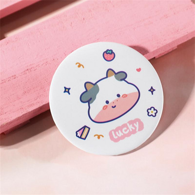 Hiú tükör vízálló rajzfilm kültéri kreativitás Lovely mini zsebtükör Aranyos kerek tükör Egészség és szépség Virágzik Pu