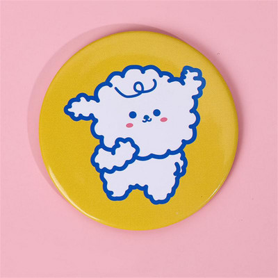 Hiú tükör vízálló rajzfilm kültéri kreativitás Lovely mini zsebtükör Aranyos kerek tükör Egészség és szépség Virágzik Pu