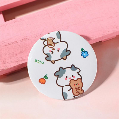 Hiú tükör vízálló rajzfilm kültéri kreativitás Lovely mini zsebtükör Aranyos kerek tükör Egészség és szépség Virágzik Pu