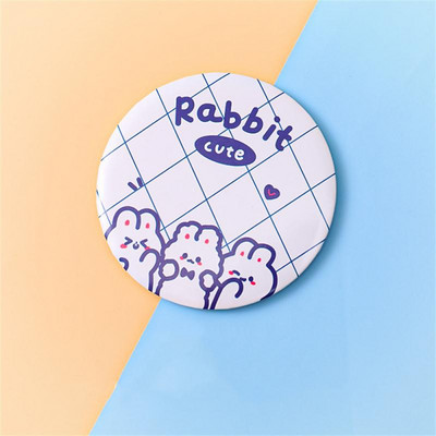 Hiú tükör vízálló rajzfilm kültéri kreativitás Lovely mini zsebtükör Aranyos kerek tükör Egészség és szépség Virágzik Pu