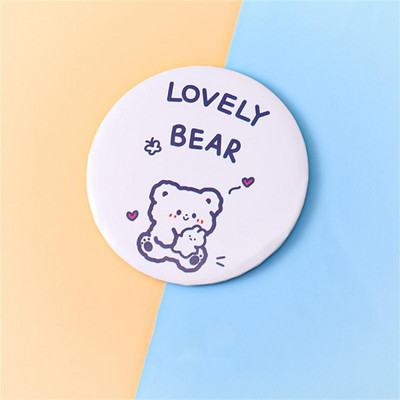 Hiú tükör vízálló rajzfilm kültéri kreativitás Lovely mini zsebtükör Aranyos kerek tükör Egészség és szépség Virágzik Pu