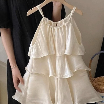 Детска рокля 2024 Лято, нови бебешки момичета, сладки темпераментни рокли, торта, хлъзгаща рокля, детски дрехи
