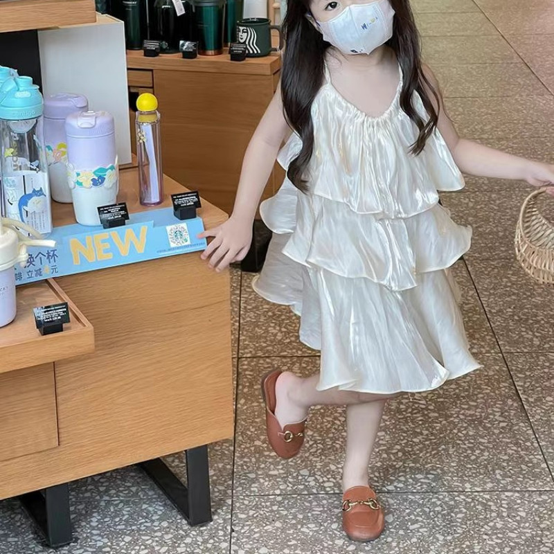 Bērnu kleita 2024. gada vasarā, jaundzimušo meiteņu saldās temperamenta kleitas, kūkas kleitas, bērnu apģērbi